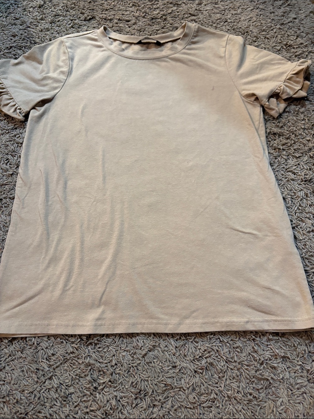 Women's Short-Sleeve Crew Tee in Light Beige